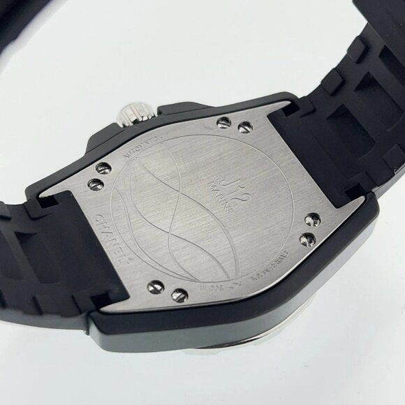 Chanel J12 Ceramic Black Dial 38mm Automatic Movement Men’s Watch J12 Marine - Picture 9 of 9